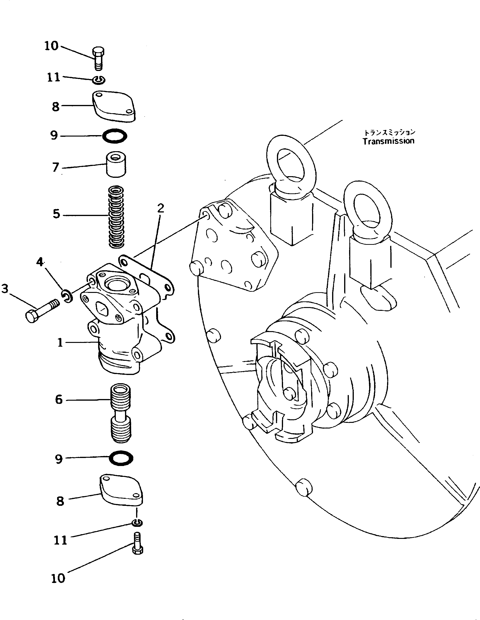 Dump Trucks Komatsu / HD205-3 S/N 1003-UP(hd205-3c) / TRANSMISSION LUBRICATION VALVE(060150 : 2431)