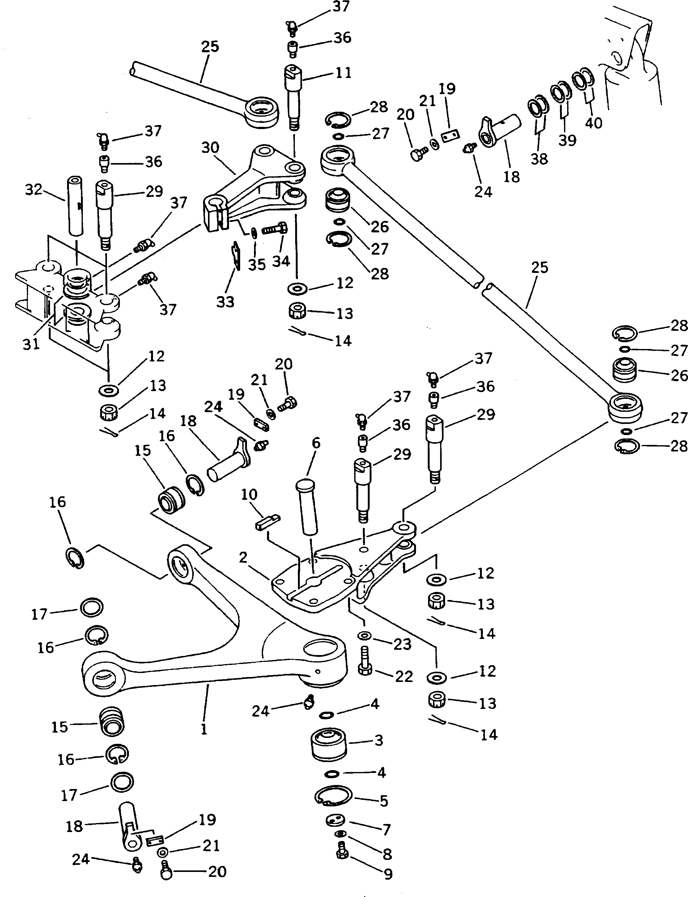 Dump Trucks Komatsu / HD205-3 S/N 1003-UP(hd205-3c) / KNUCKLE AND TIE ROD(#1003-2123)(120010 : 4001)