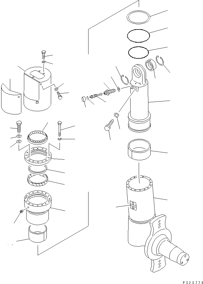 Dump Trucks Komatsu / HD205-3 S/N 1003-UP(hd205-3c) / FRONT SUSPENSION(#2124-)(150070 : 5101A)