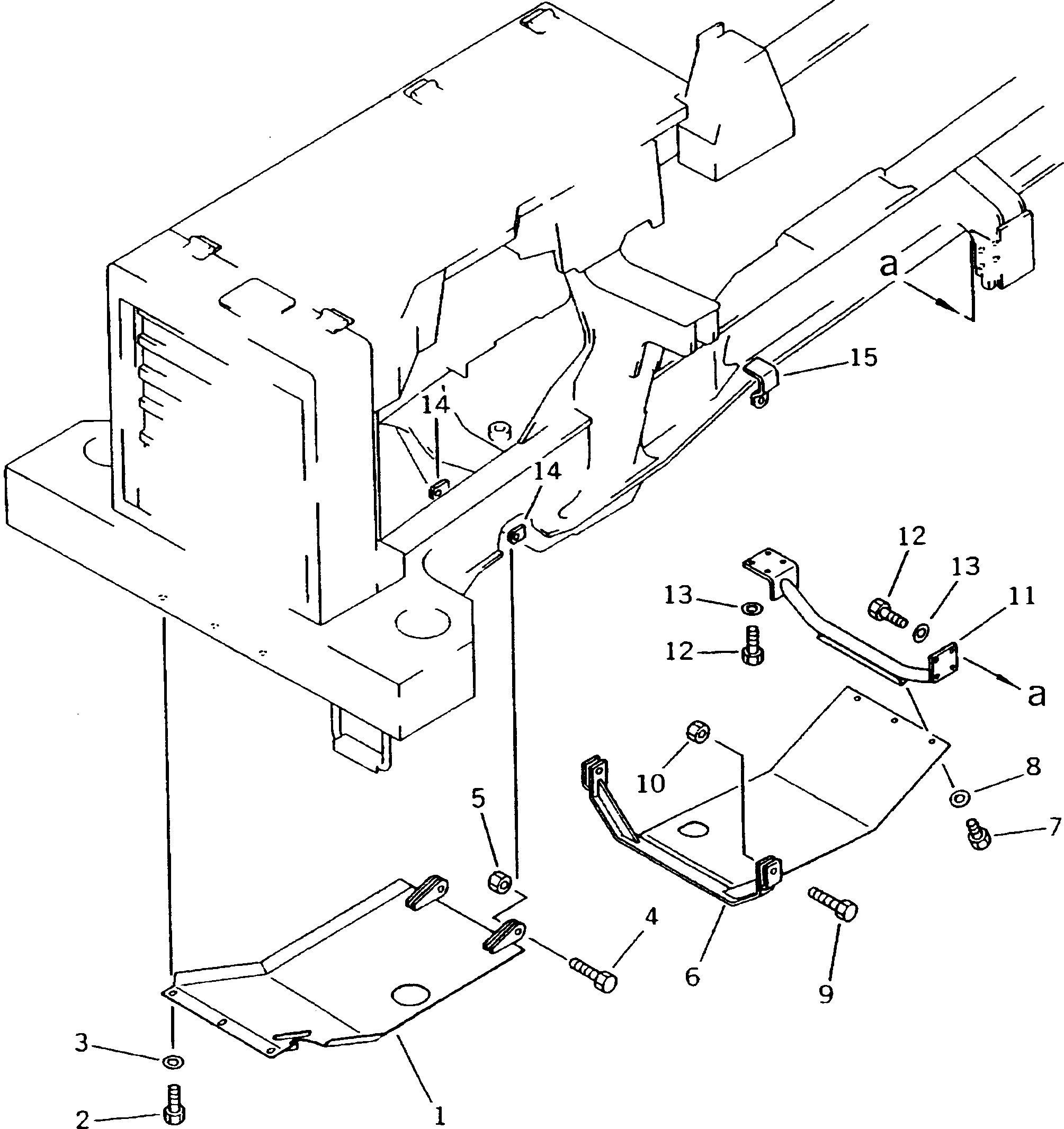 Dump Trucks Komatsu / HD205-3 S/N 1003-UP(hd205-3c) / GUARD (4/4) (ENGINE ?TRANSMISSION GUARD) (FOR CHINA)(150180 : 5214)