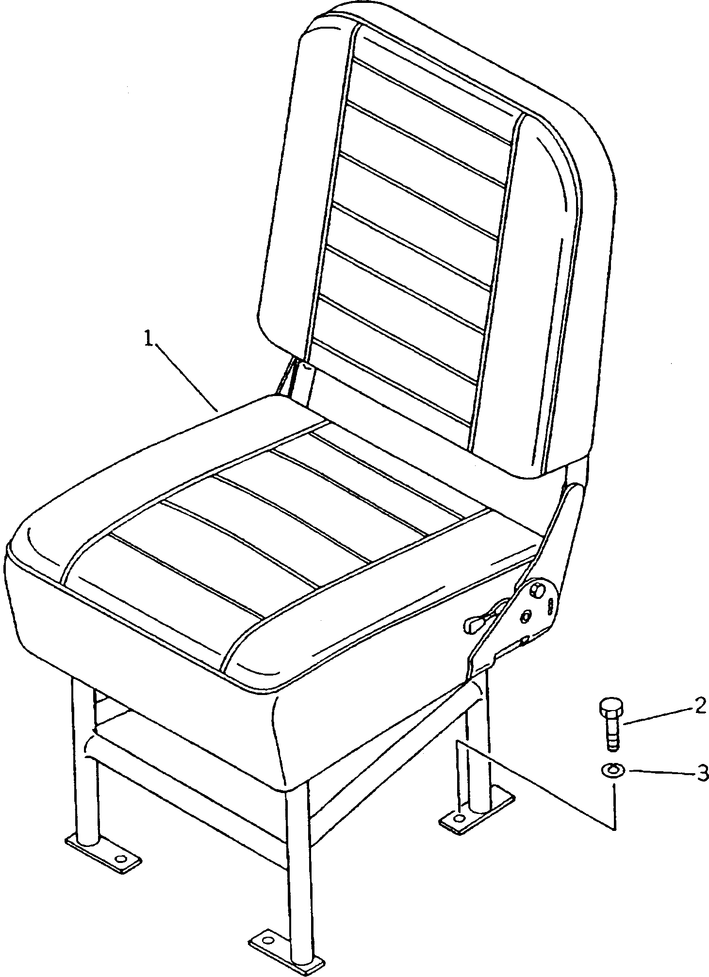 Dump Trucks Komatsu / HD205-3 S/N 1003-UP(hd205-3c) / AUXILIARY SEAT (STD FOR CHINA)(150290 : 5411)