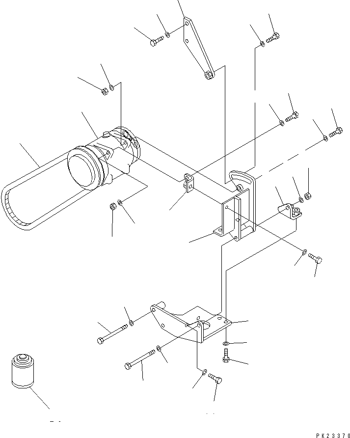 Dump Trucks Komatsu / HD205-3 S/N 1003-UP(hd205-3c) / AIR CONDITIONER (1/6) (AIR COMPRESSOR AND SERVICE CAN OF COOLING MEDIUM GAS)(#2084-)(150310 : 5501A)