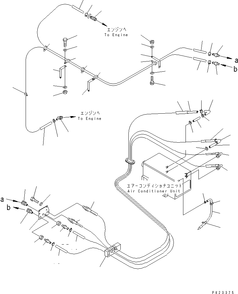 Dump Trucks Komatsu / HD205-3 S/N 1003-UP(hd205-3c) / AIR CONDITIONER (4/6) (AIR CONDITIONER PIPING)(#2084-)(150370 : 5504A)