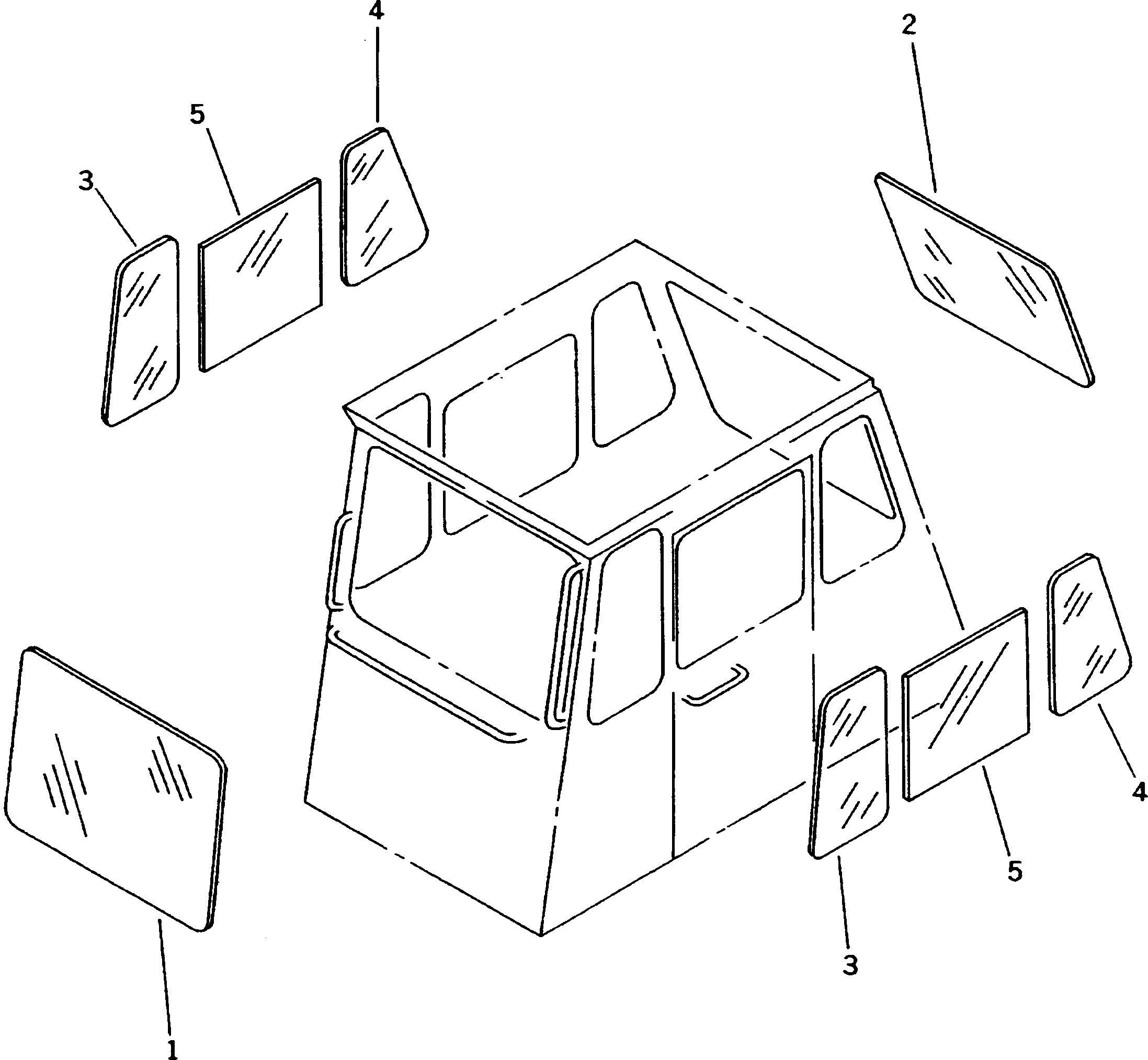 Dump Trucks Komatsu / HD205-3 S/N 1003-UP(hd205-3c) / TINTED SAFETY GLASS(150420 : 5821)