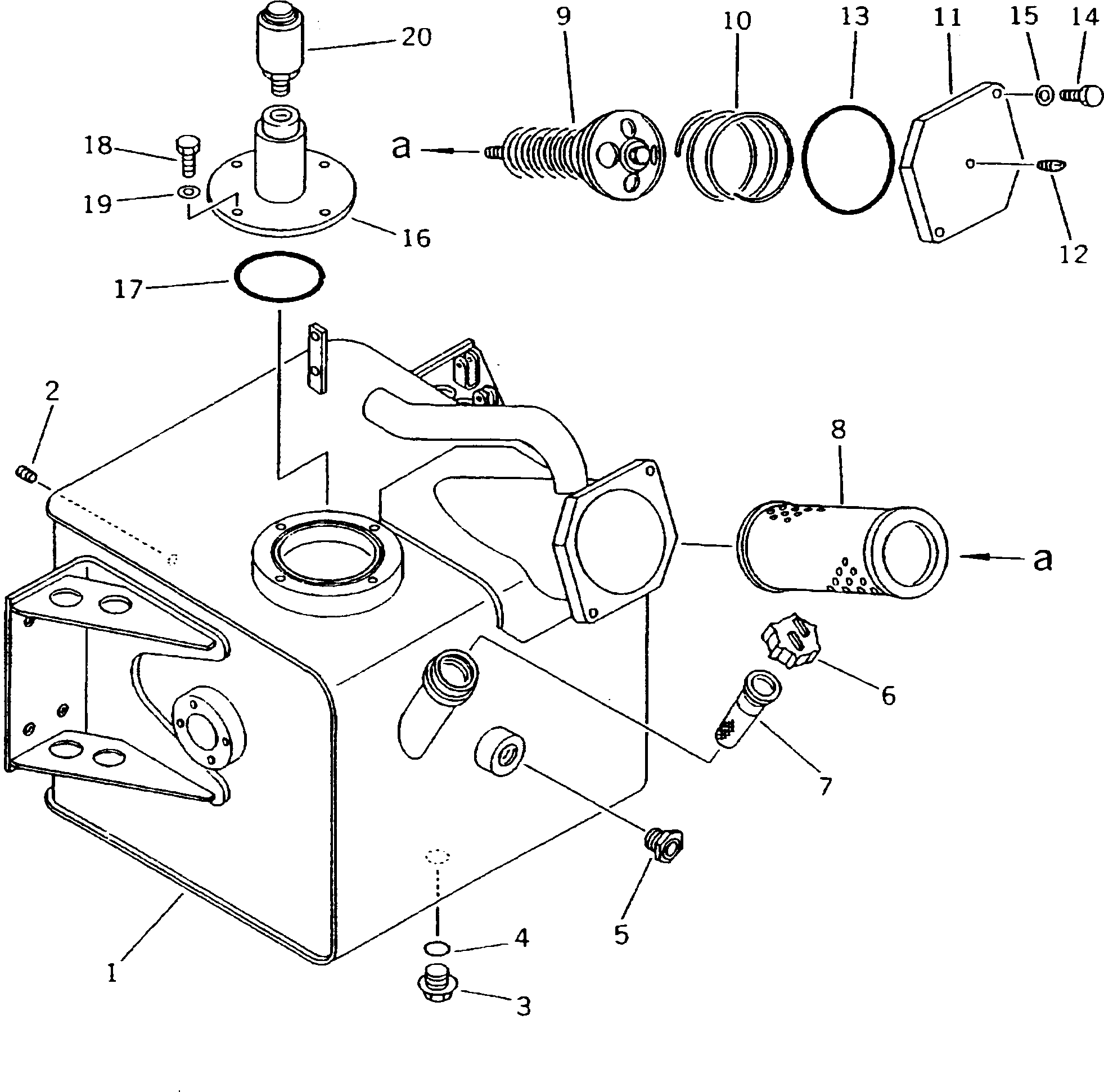 Dump Trucks Komatsu / HD205-3 S/N 1003-UP(hd205-3c) / HYDRAULIC TANK(#1175-1265)(180080 : 6101A)