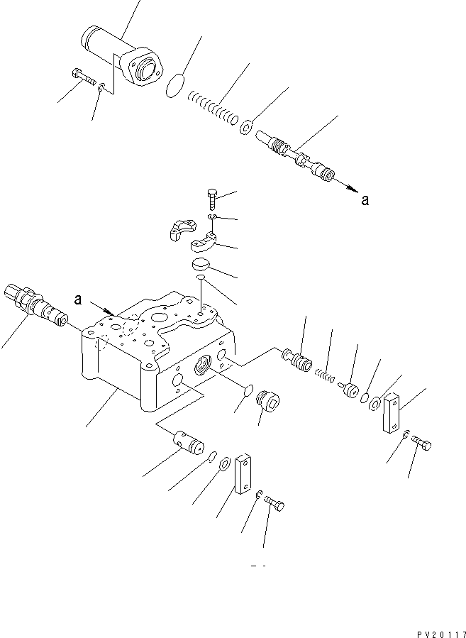 Dump Trucks Komatsu / HD205-3 S/N 1003-UP(hd205-3c) / DEMAND VALVE (1/2)(180150 : 6221)