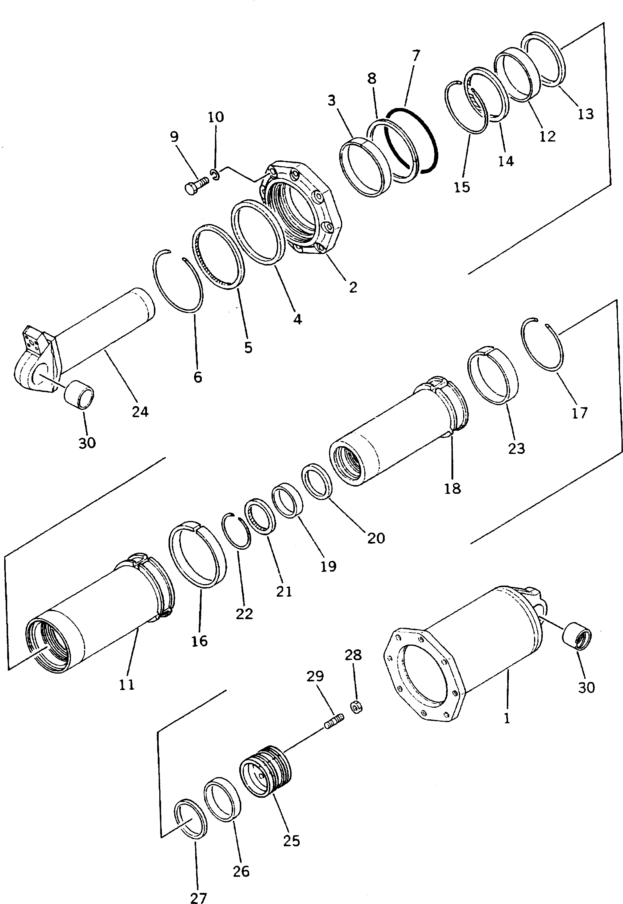 Dump Trucks Komatsu / HD205-3 S/N 1003-UP(hd205-3c) / HOIST CYLINDER(#1003-1243)(180170 : 6301)