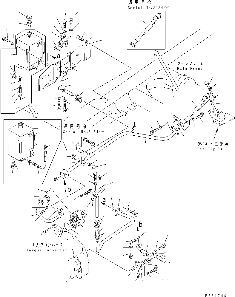Dump Trucks Komatsu / HD205-3 S/N 1003-UP(hd205-3c) / BRAKE COOLING PIPING (1/3) (SUB TANK TO BRAKE)(#1266-)(180310 : 6411C)