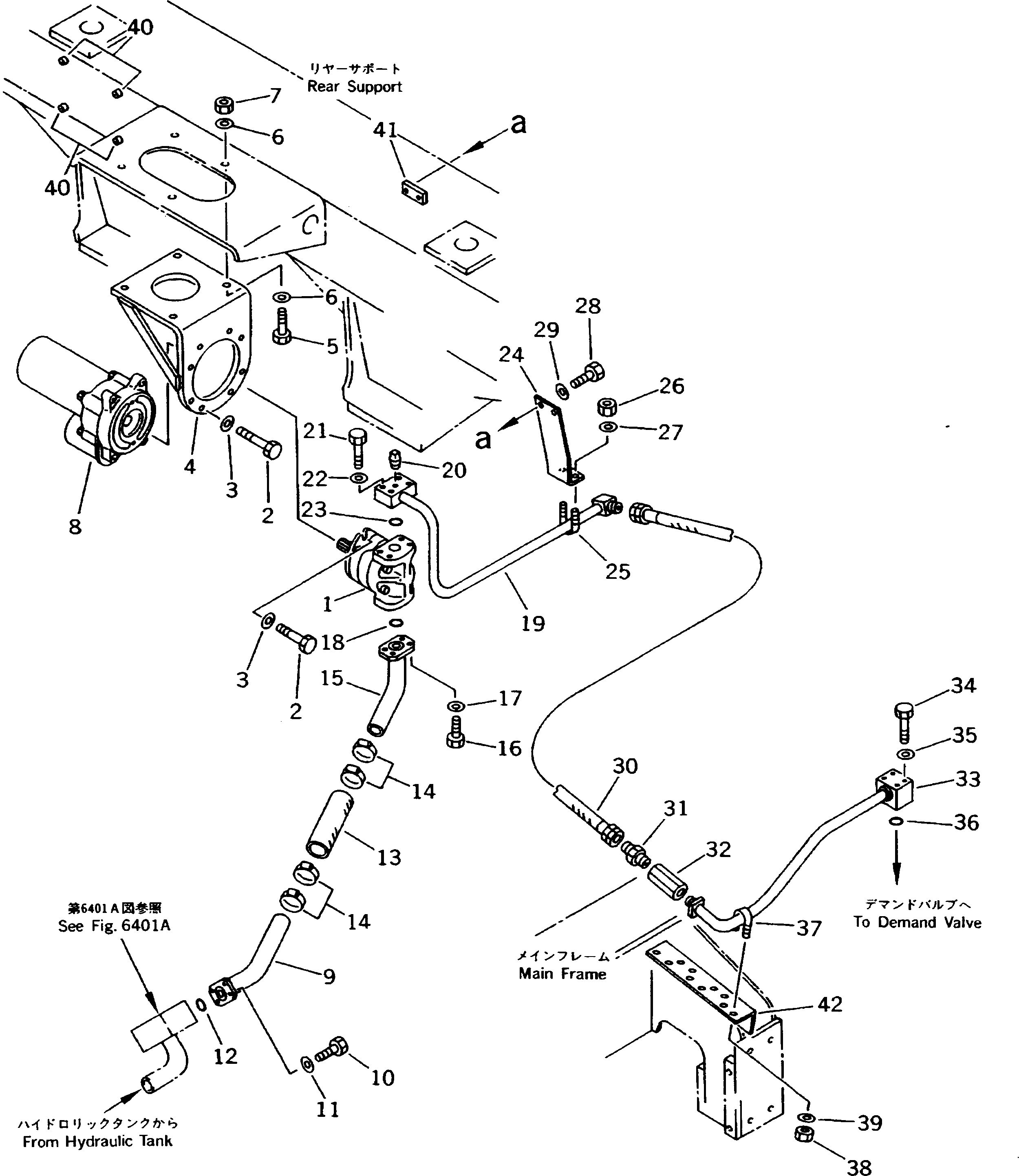 Dump Trucks Komatsu / HD205-3 S/N 1003-UP(hd205-3c) / EMERGENCY STEERING (1/2)(#1266-)(180440 : 6501A)