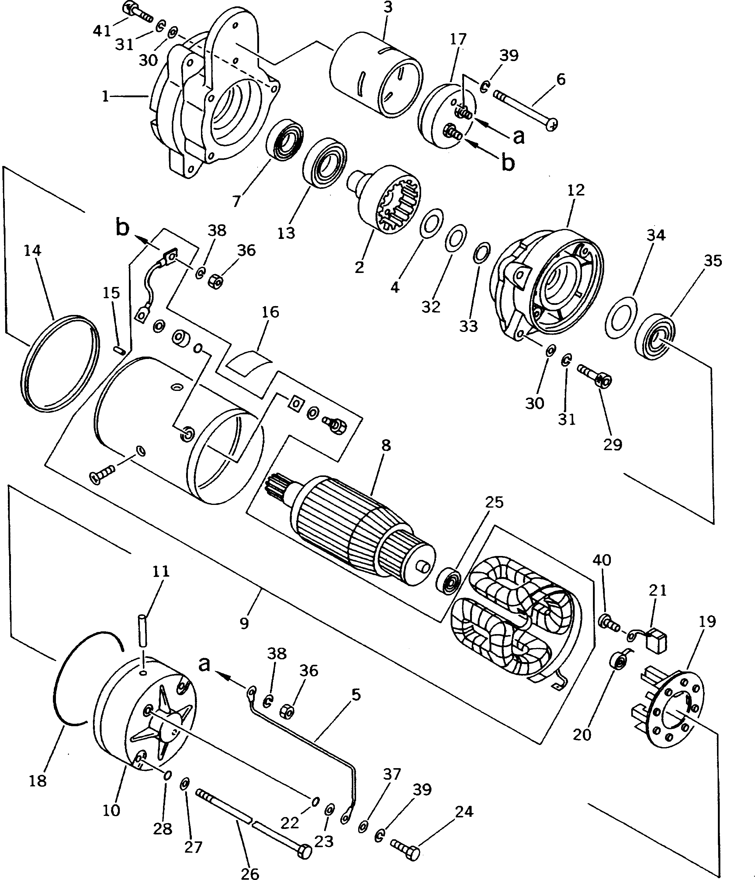 Dump Trucks Komatsu / HD205-3 S/N 1003-UP(hd205-3c) / EMERGENCY STEERING MOTOR(#1266-)(180480 : 6513)