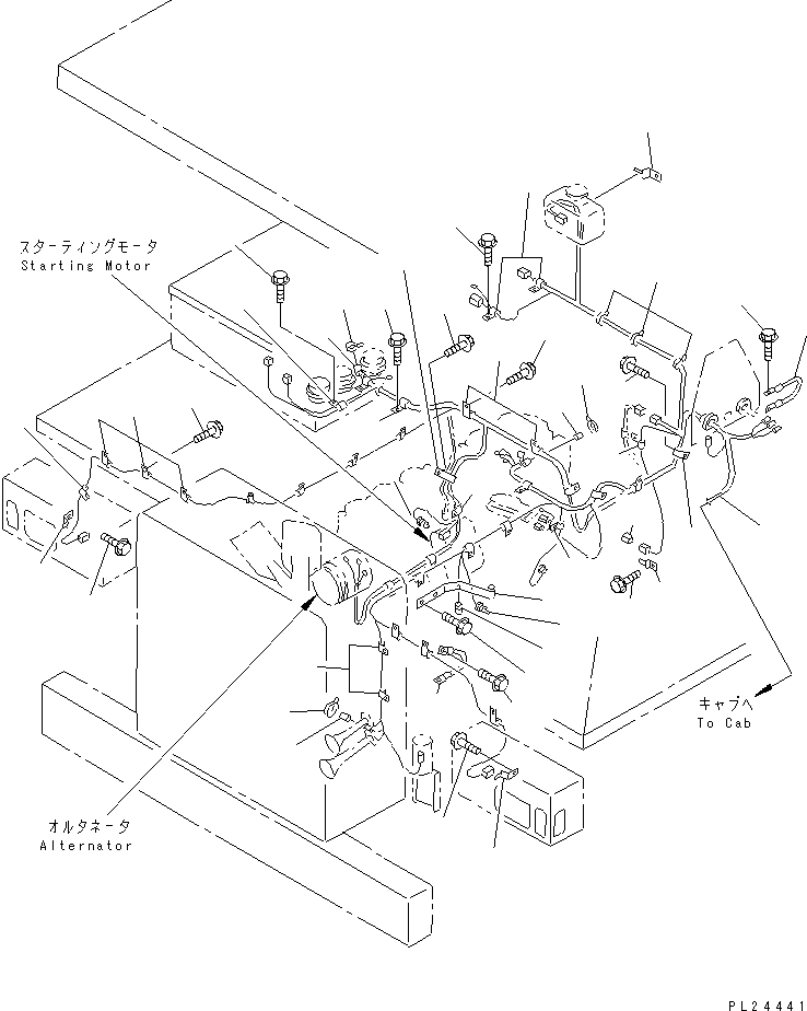 Komatsu parts book diagram for HD255-5 S/N 1001-UP: VEHICLE ELECTRICAL (1/2)(#1001-1200)