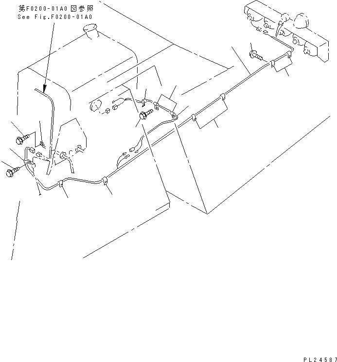 Komatsu parts book diagram for HD255-5 S/N 1001-UP: VEHICLE ELECTRICAL (2/2)(#1001-1200)