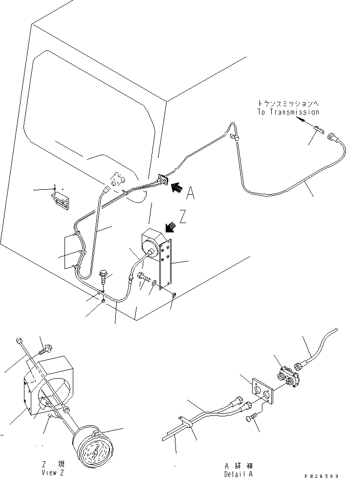 Komatsu parts book diagram for HD255-5 S/N 1001-UP: TACHO GRAPH(#1201-)