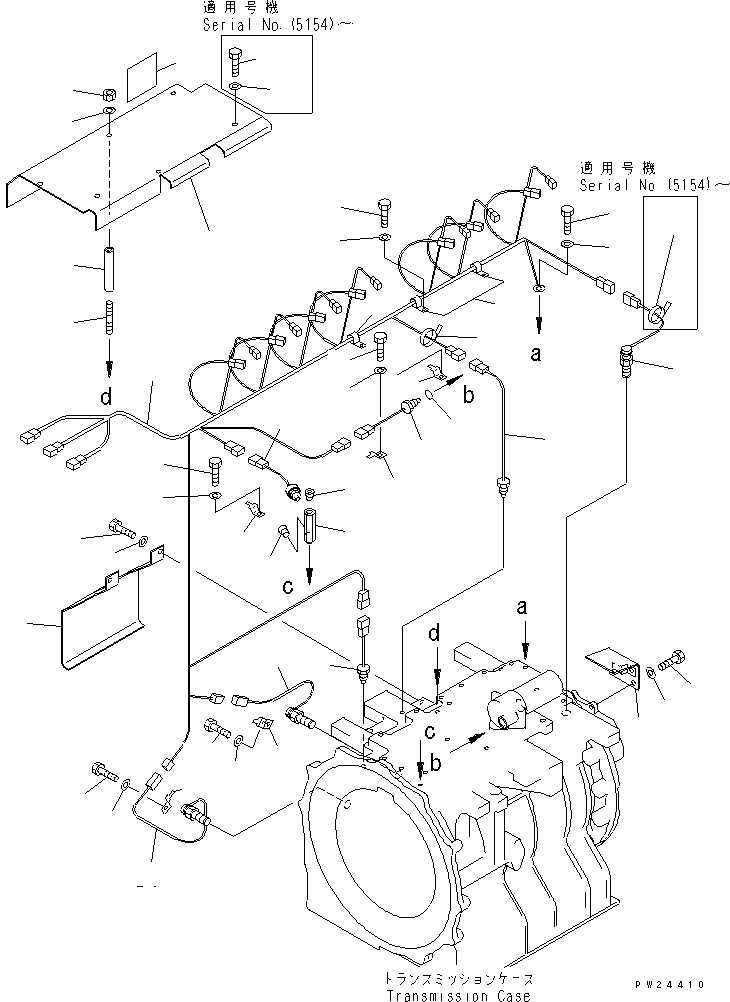 Komatsu parts book diagram for HD255-5 S/N 1001-UP: TRANSMISSION SENSOR