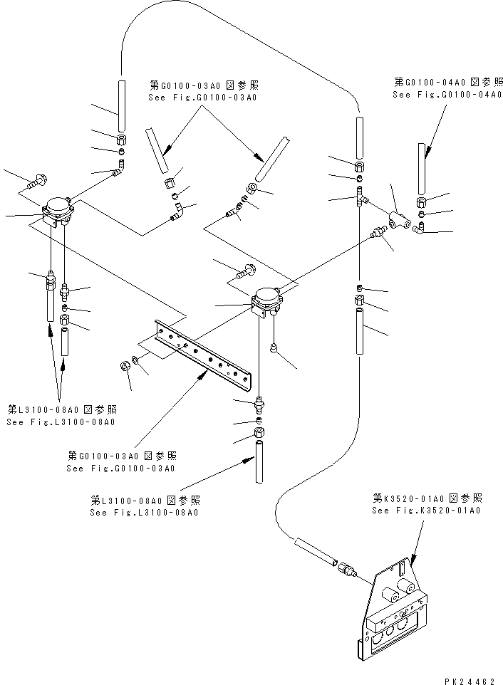Komatsu parts book diagram for HD255-5 S/N 1001-UP: AIR TANK AND EQUIPMENT (VALVE RELATED) (2/2)(#1001-1200)