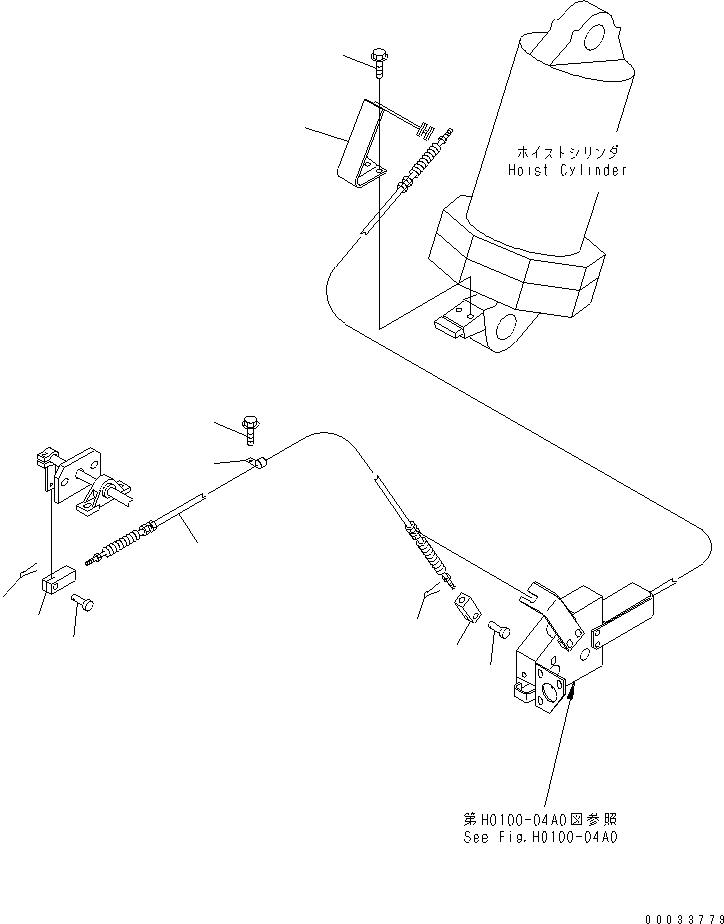 Komatsu parts book diagram for HD255-5 S/N 1001-UP: DUMP CONTROL AND POSITIONER