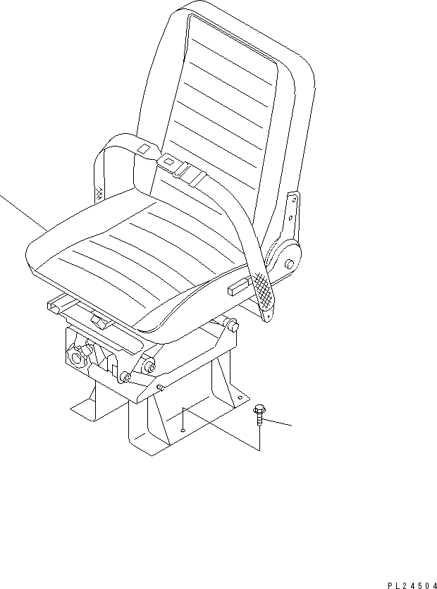 Komatsu parts book diagram for HD255-5 S/N 1001-UP: OPERATOR'S SEAT(#1001-1600)