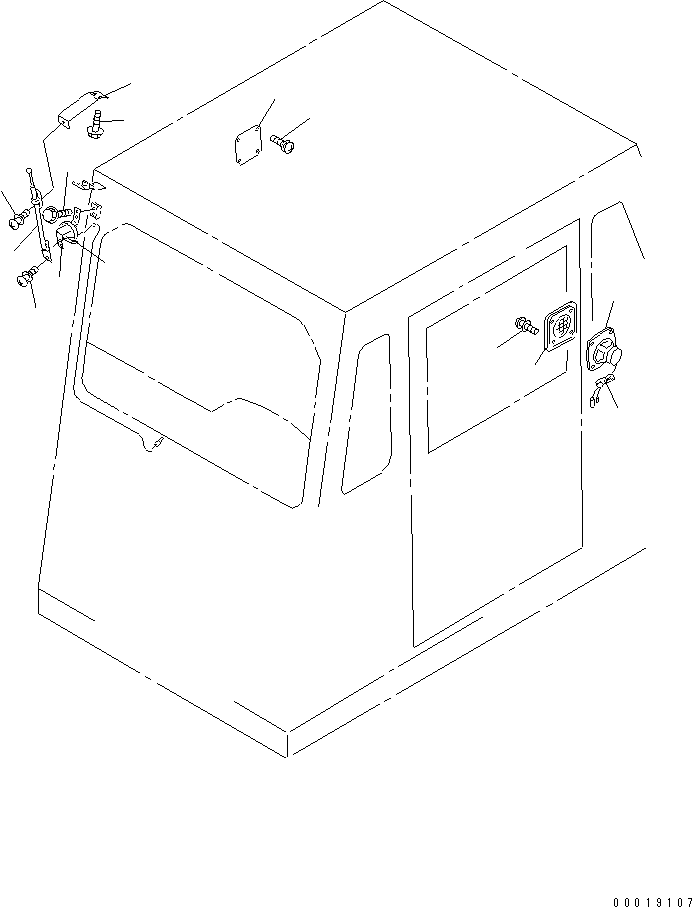 Komatsu parts book diagram for HD255-5 S/N 1001-UP: OPERATOR'S CAB (RADIO) (AM/FM)(#1425-)