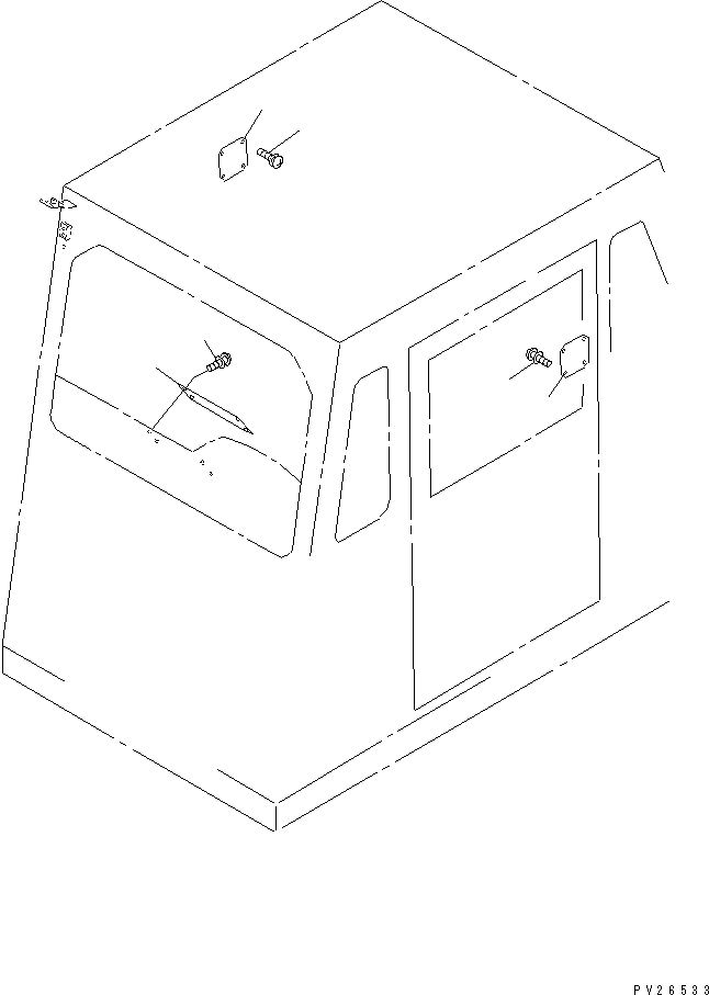 Komatsu parts book diagram for HD255-5 S/N 1001-UP: RADIO LESS(#1201-1600)