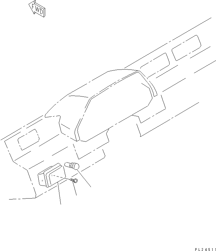 Komatsu parts book diagram for HD255-5 S/N 1001-UP: CIGALIGHTER AND ASHTRAY(#1001-1200)