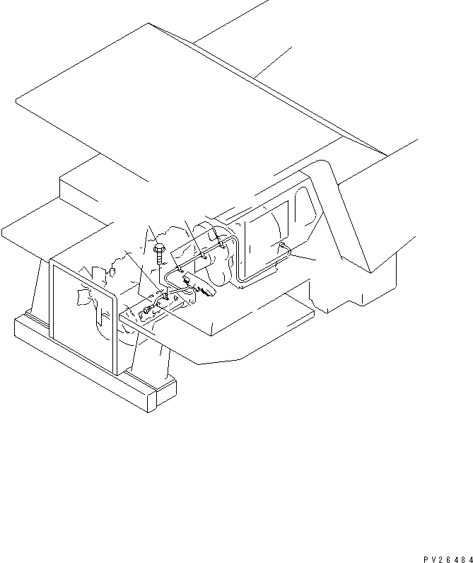 Komatsu parts book diagram for HD255-5 S/N 1001-UP: FLOOR SUB (FLOOR) (HARNESS AND SWITCH)(#1425-1600)