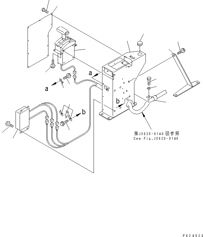 Komatsu parts book diagram for HD255-5 S/N 1001-UP: CONSOLE BOX (1/2)(#1001-1200)
