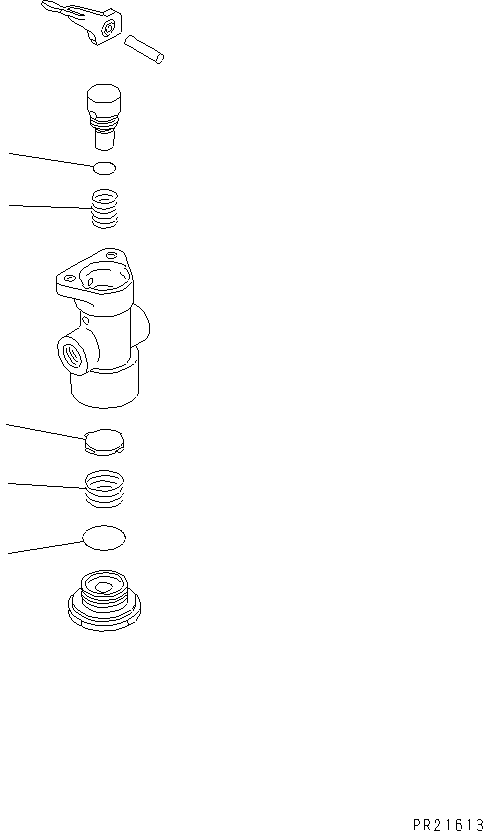 Komatsu parts book diagram for HD255-5 S/N 1001-UP: CONSOLE BOX (PARKING BRAKE VALVE)(#1001-1600)
