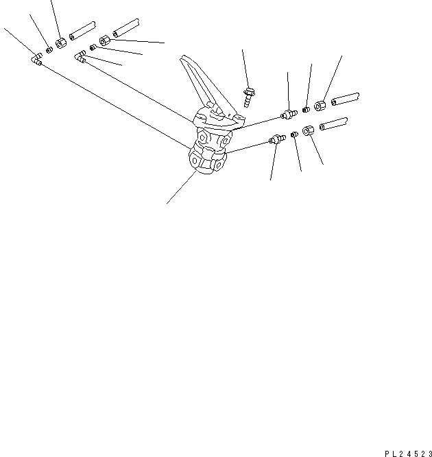 Komatsu parts book diagram for HD255-5 S/N 1001-UP: FLOOR SUB (TOE BOARD) (VALVE RELATED PARTS)(#1425-)