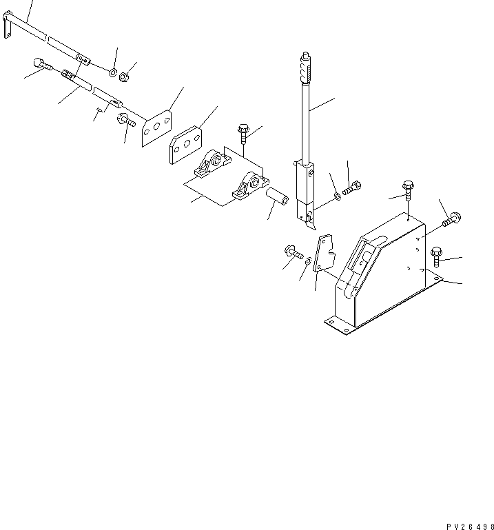 Komatsu parts book diagram for HD255-5 S/N 1001-UP: DUMP CONTROL (INSIDE CAB)(#1201-1424)