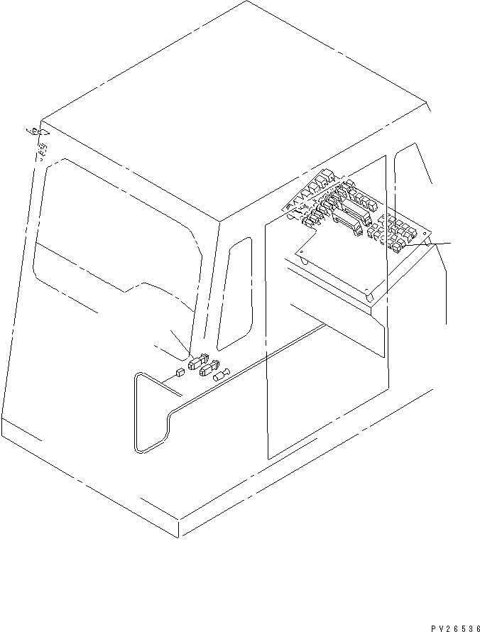 Komatsu parts book diagram for HD255-5 S/N 1001-UP: FOG LAMP SWITCH(#1201-1600)