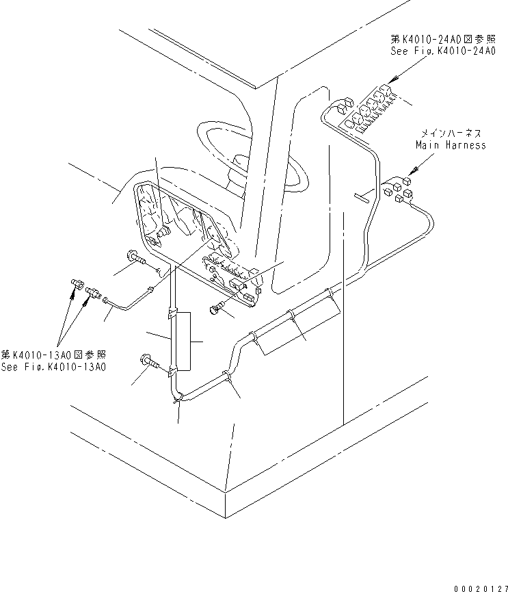 Komatsu parts book diagram for HD255-5 S/N 1001-UP: FLOOR SUB (INSTRUMENT PANEL) (RELAY)(#1425-1600)
