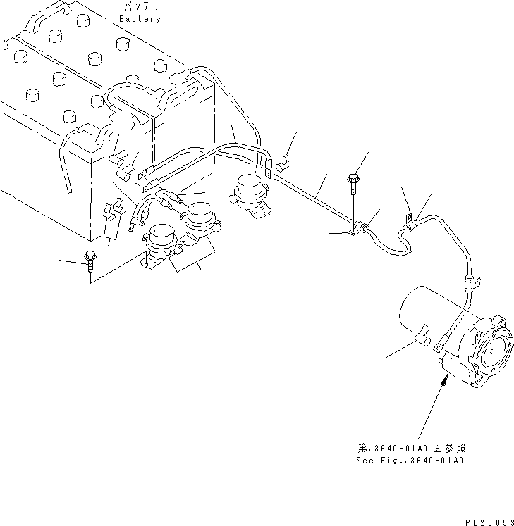 Komatsu parts book diagram for HD255-5 S/N 1001-UP: PLATFORM (EMERGENCY STEERING RELAY) (FOR EMERGENCY STEERING)(#1001-1200)