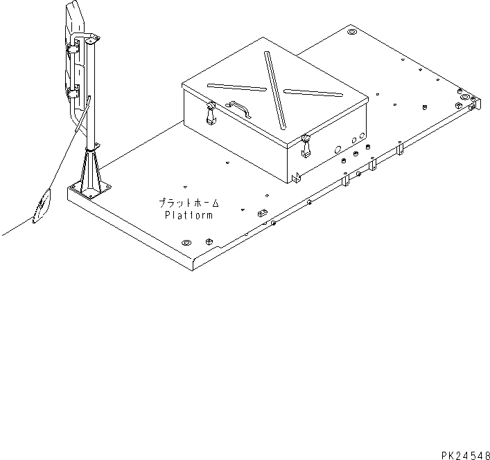 Komatsu parts book diagram for HD255-5 S/N 1001-UP: UNDER MIRROR