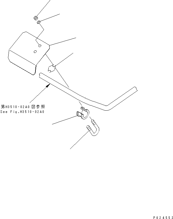Komatsu parts book diagram for HD255-5 S/N 1001-UP: FIRE PROTECTION(#1001-1600)