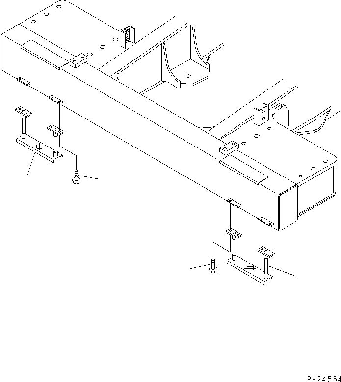 Komatsu parts book diagram for HD255-5 S/N 1001-UP: STEP