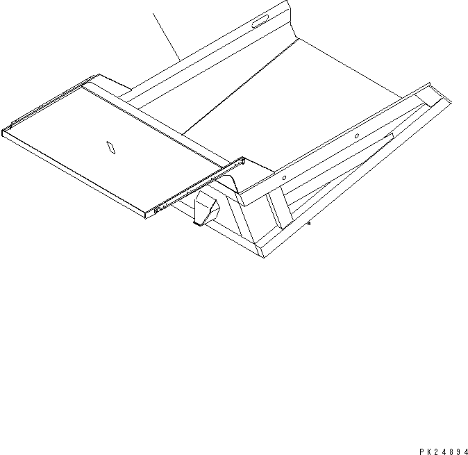 Komatsu parts book diagram for HD255-5 S/N 1001-UP: BODY (FOR MUFFLER)(#1001-1600)