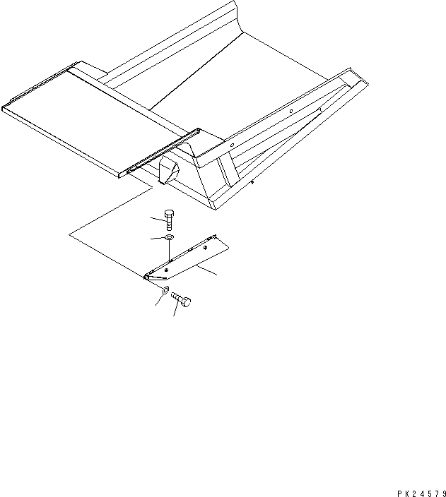 Komatsu parts book diagram for HD255-5 S/N 1001-UP: CAB GUARD