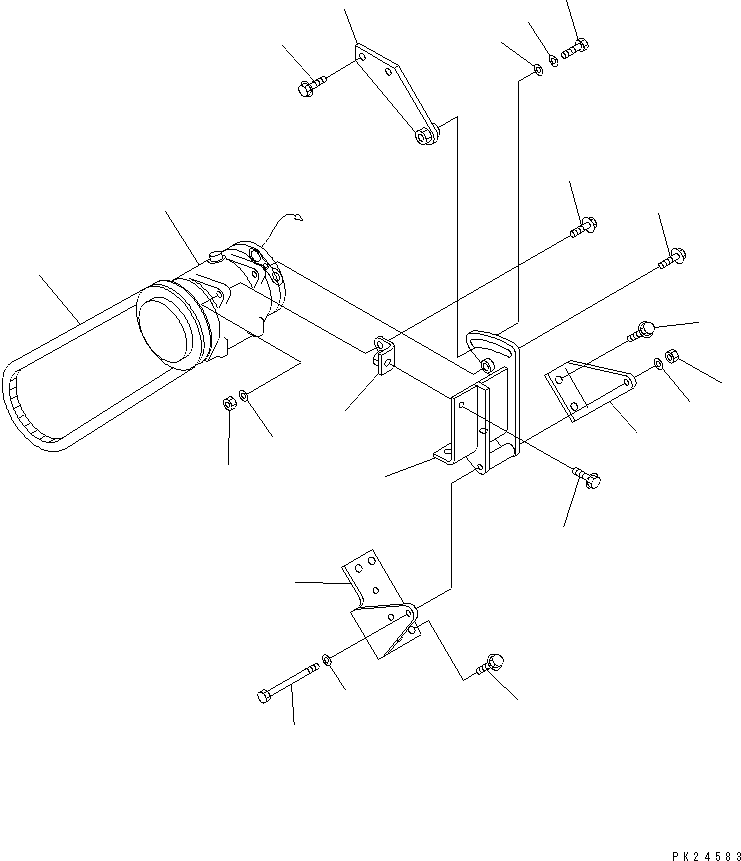 Komatsu parts book diagram for HD255-5 S/N 1001-UP: AIR CONDITIONER AND HEATER RELATED PARTS (1/2)(#1001-1200)