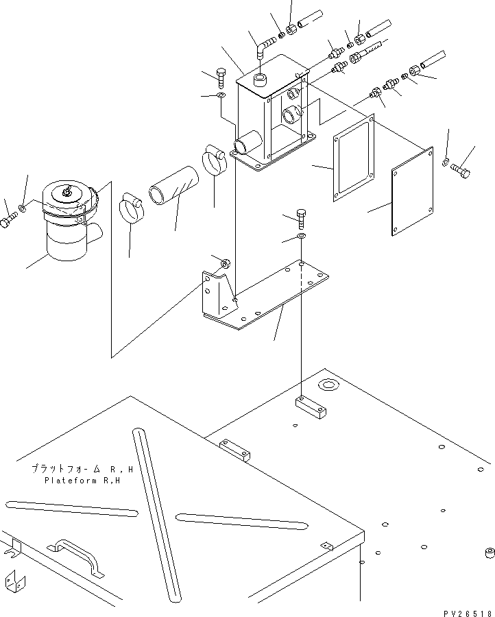 Komatsu parts book diagram for HD255-5 S/N 1001-UP: SAND PROTECTION (SANDY AND DUSTY SPEC.) (1/2)