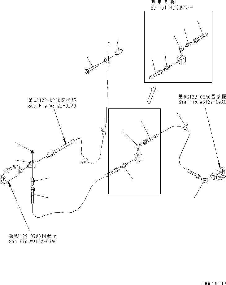 Komatsu parts book diagram for HD255-5 S/N 1001-UP: AUTO LUBRICATION (PUMP LINE) (3/4)