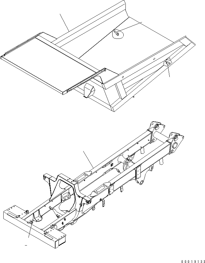 Komatsu parts book diagram for HD255-5 S/N 1001-UP: HOOK
