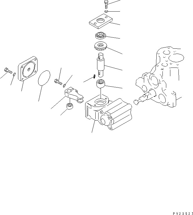 Komatsu parts book diagram for HD255-5 S/N 1001-UP: HOIST VALVE (2/3)
