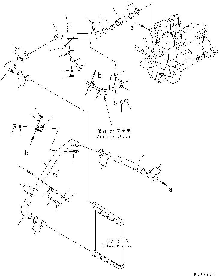 Dump Trucks Komatsu / HD325-6 S/N 5001-UP(hd325-6c) / AIR INTAKE PIPING (2/2)(#5485-)(030090 : 1102A)