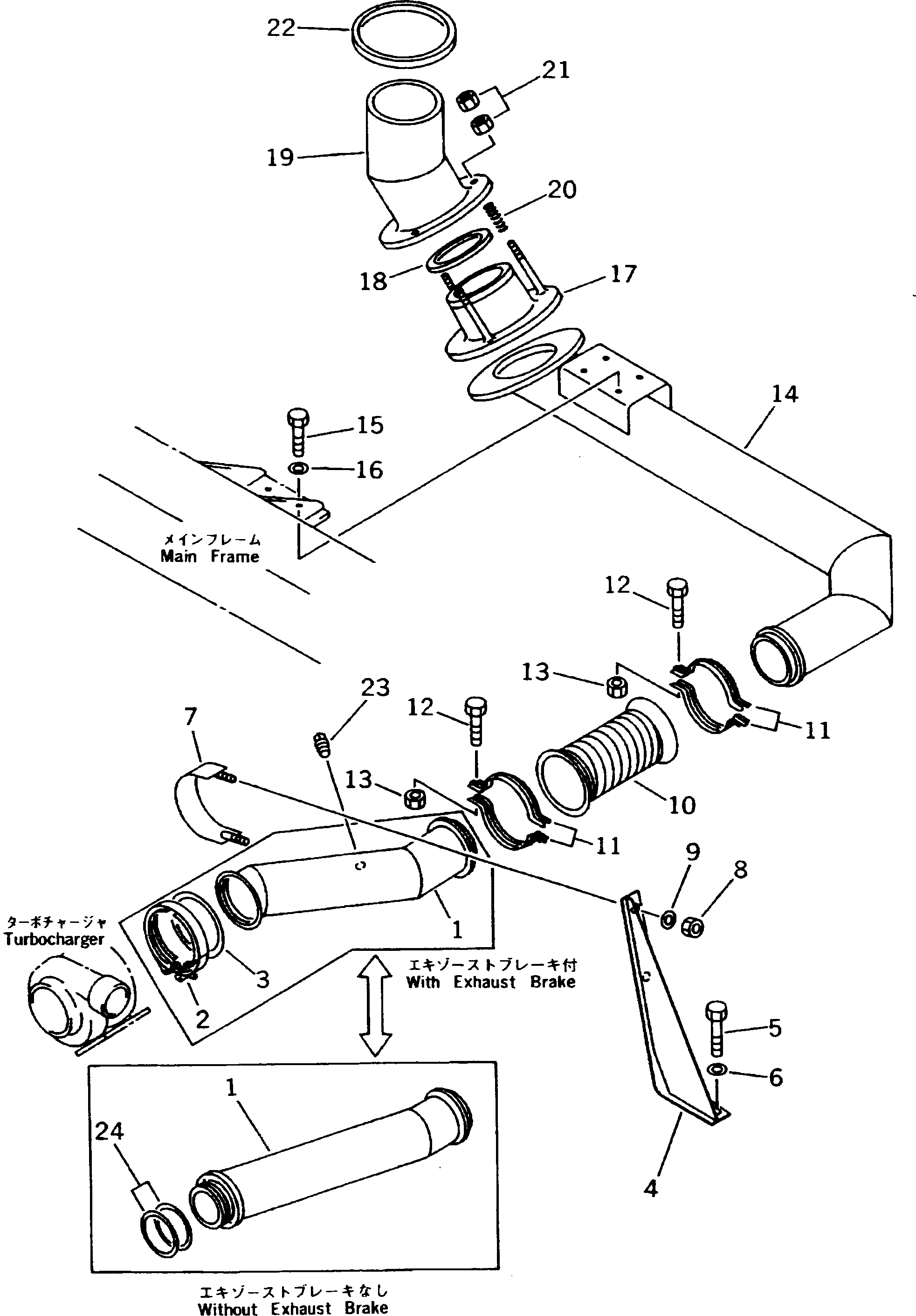 Dump Trucks Komatsu / HD325-6 S/N 5001-UP(hd325-6c) / EXHAUST PIPING(#5001-5484)(030130 : 1111)