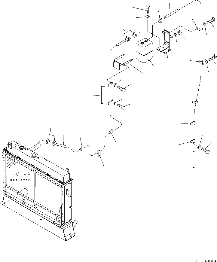Dump Trucks Komatsu / HD325-6 S/N 5001-UP(hd325-6c) / RESERVE TANK AND PIPING(#5485-)(030200 : 1205)