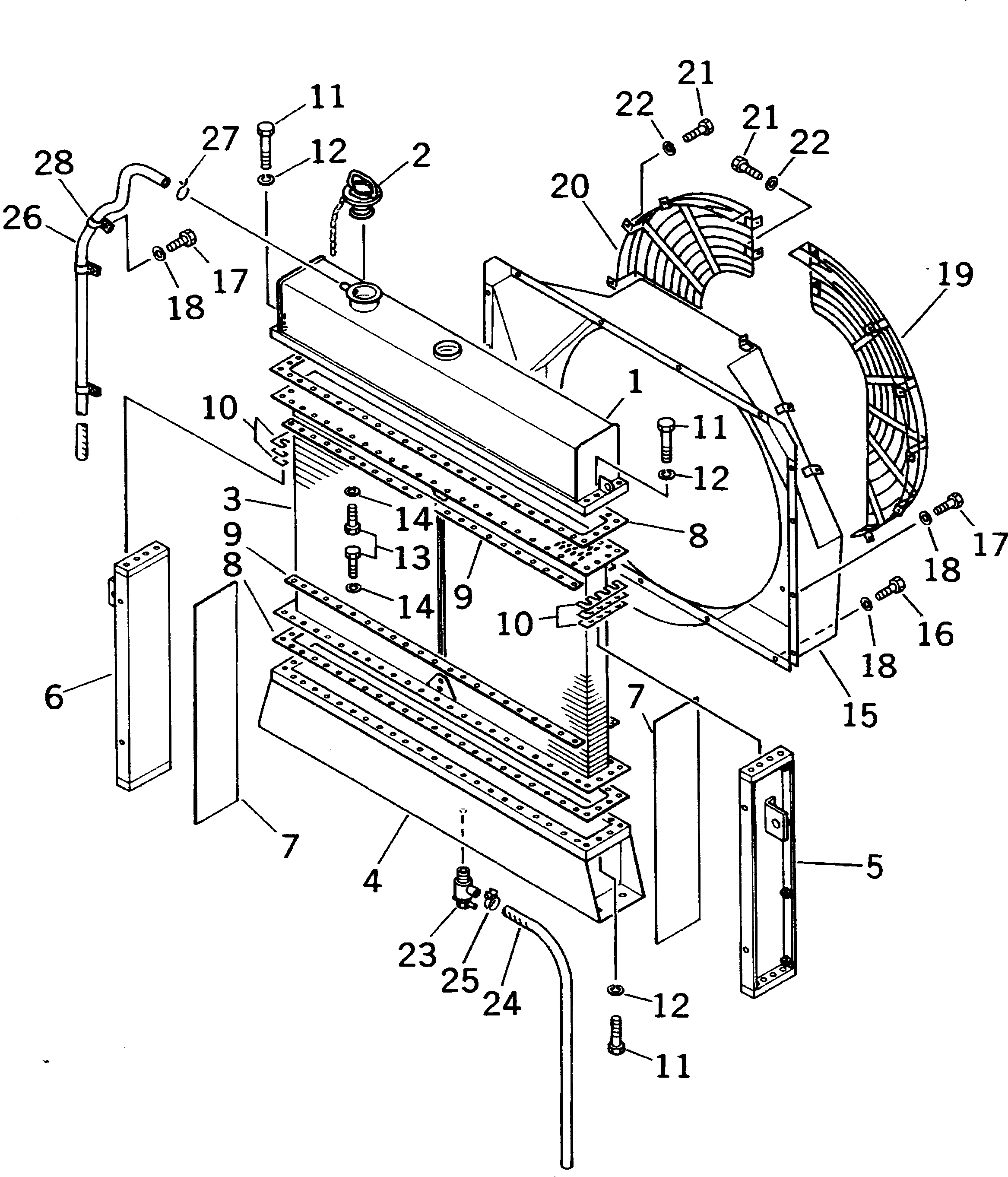 Dump Trucks Komatsu / HD325-6 S/N 5001-UP(hd325-6c) / RADIATOR(#5001-5484)(030220 : 1211)