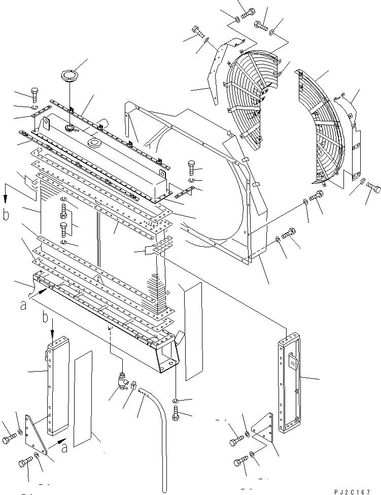 Dump Trucks Komatsu / HD325-6 S/N 5001-UP(hd325-6c) / RADIATOR (FOR MSHA SPEC. OR EC REGULATION)(#6001-)(030290 : 1221)