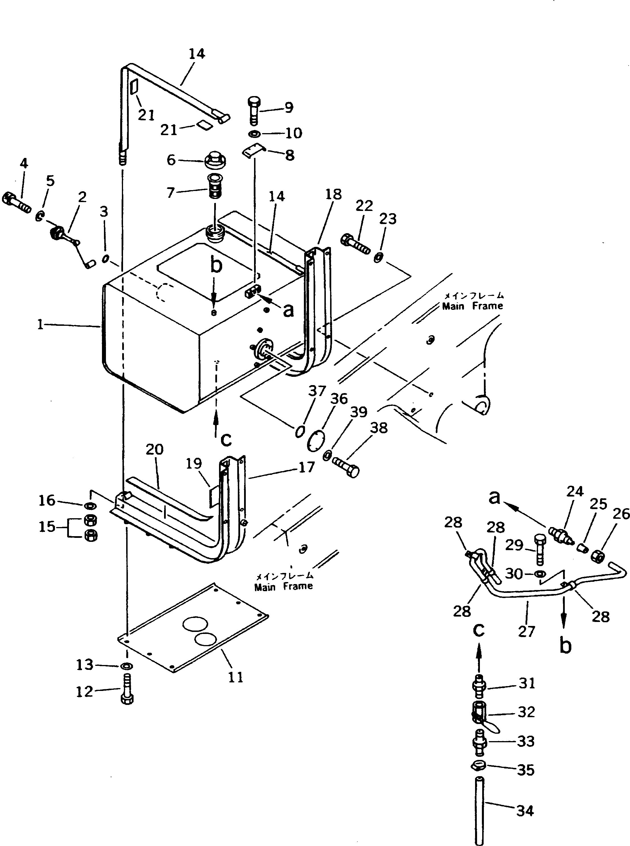 Dump Trucks Komatsu / HD325-6 S/N 5001-UP(hd325-6c) / FUEL TANK (FOR CLUSTER GAUGE PANEL)(#5001-5484)(030340 : 1302)
