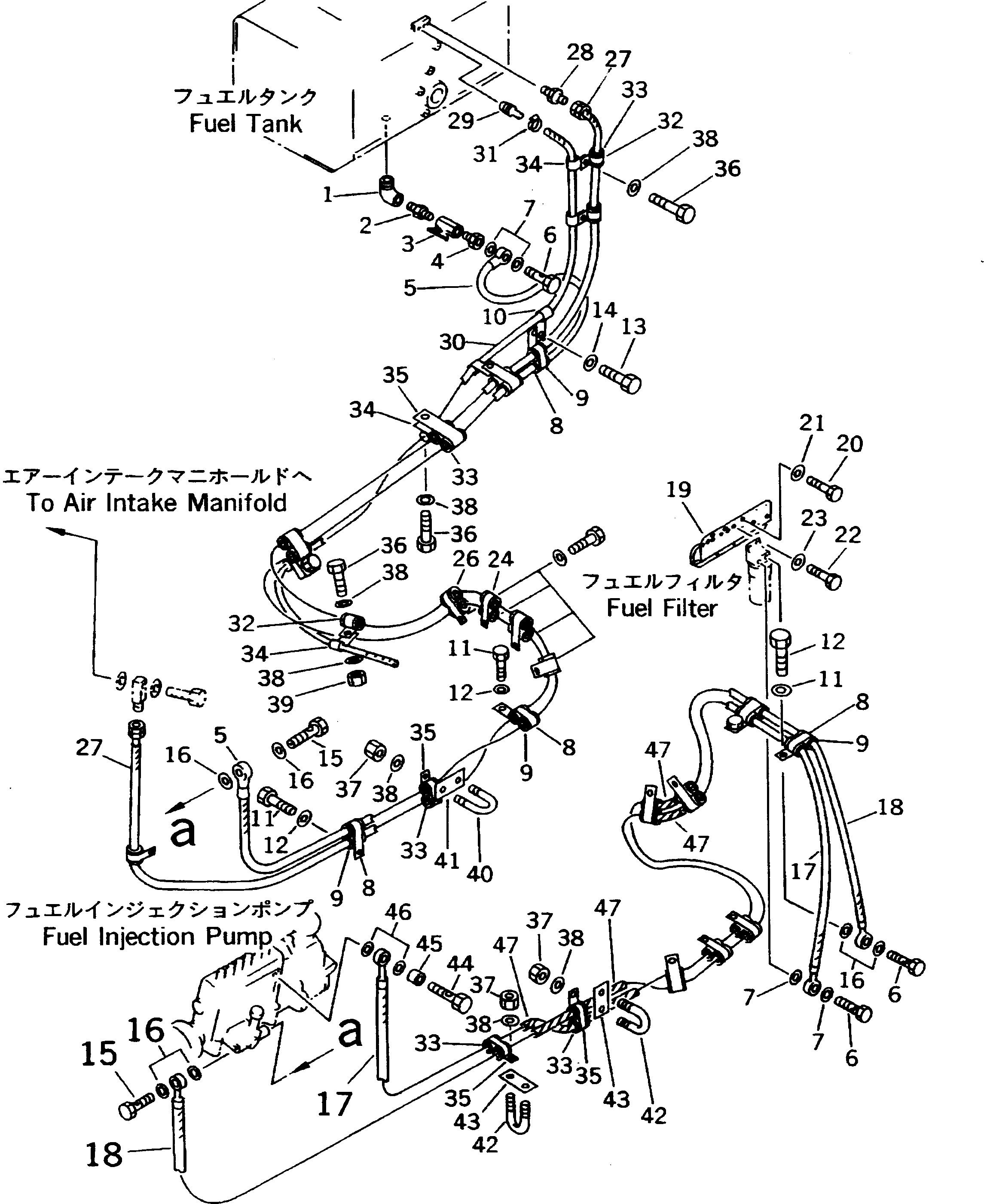 Dump Trucks Komatsu / HD325-6 S/N 5001-UP(hd325-6c) / FUEL PIPING(#5001-5484)(030350 : 1306)