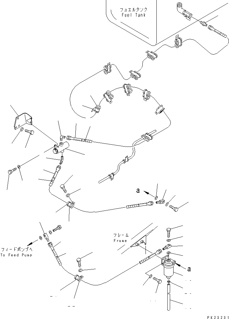 Dump Trucks Komatsu / HD325-6 S/N 5001-UP(hd325-6c) / FUEL FILTER AND WATER SEPARATOR (FOR CRUDE FUEL)(#5001-5999)(030410 : 1335)
